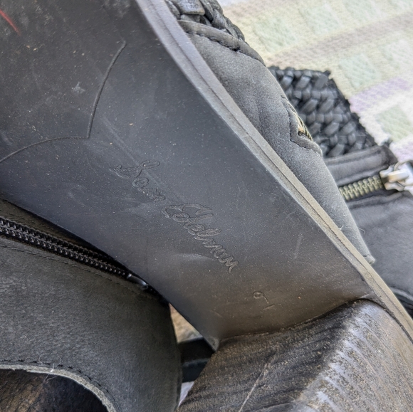 Sam Edelman Women’s Cooper Black Woven Leather Open Toe Bootie Sandal Size 9 M - Picture 2 of 8